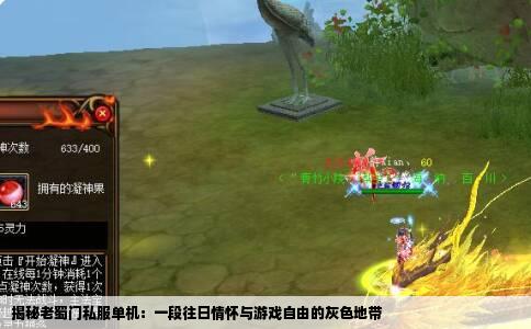 揭秘老蜀门私服单机：一段往日情怀与游戏自由的灰色地带